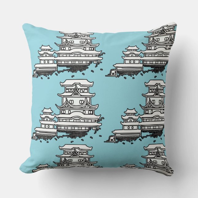 Exotic Abode Lt Blue         Cushion (Front)