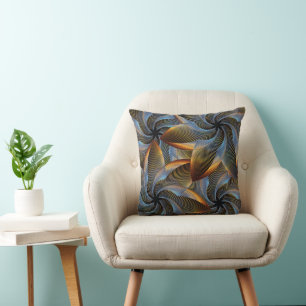 Exotic Abstract Floral Modern Cushion