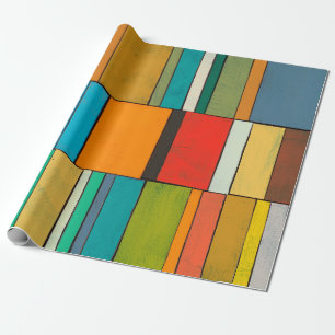 Exotic abstract tropical pattern with bright colou wrapping paper