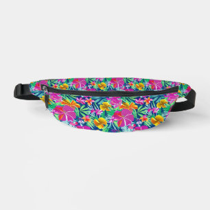 Exotic And Bold Tropical Florals Bum Bags