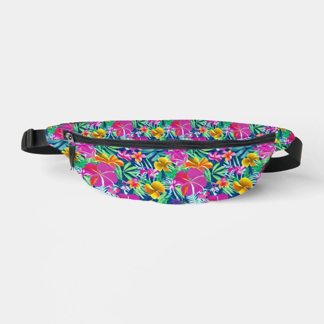 Exotic And Bold Tropical Florals Bum Bags (Front)