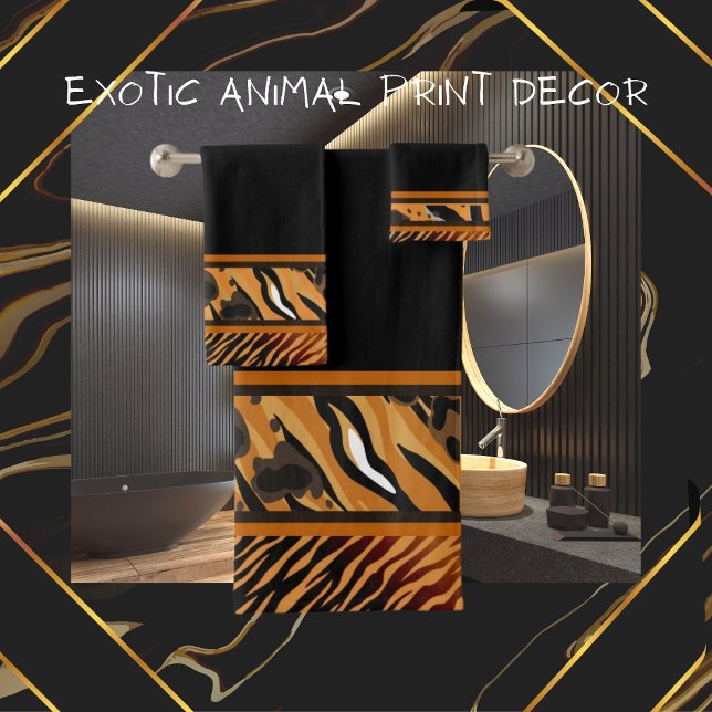Exotic Animal Tiger Stripes Animal Print Towel (Creator Uploaded)