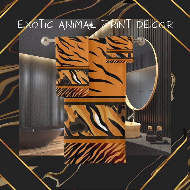 Exotic Animal Tiger Stripes Animal Print Towel (Creator Uploaded)