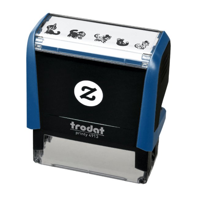 exotic-animals-leopard-monkey self-inking stamp (Product)