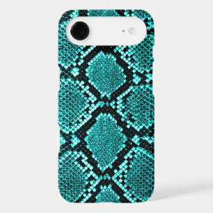 Exotic Aqua Diamond Rattlesnake Skin Animal Print