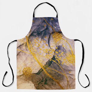Exotic ART. Golden swirl, artistic design. Painter Apron