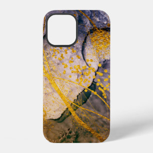 Exotic ART. Golden swirl, artistic design. Painter iPhone 12 Case