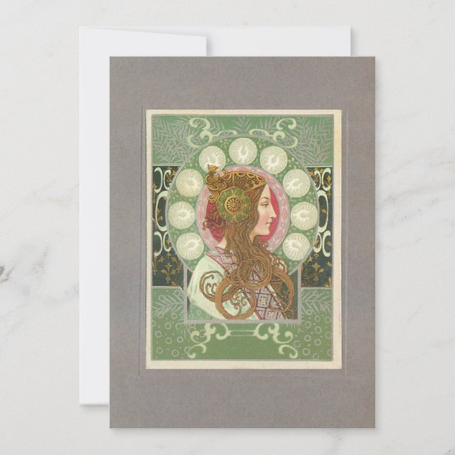 Exotic Art Nouveau Beauty Card (Front)