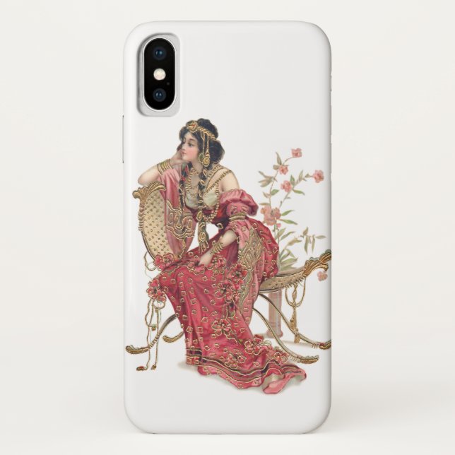 Exotic Art Nouveau Woman in Ornate Costume Case-Mate iPhone Case (Back)