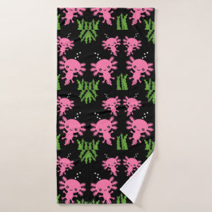 Exotic Axototl Salamander Bath Towel