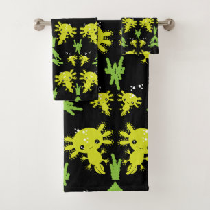 Exotic Axototl Salamander Bath Towel Set