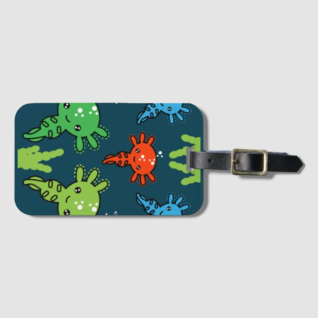 Exotic Axototl Salamander  Luggage Tag (Front Horizontal)
