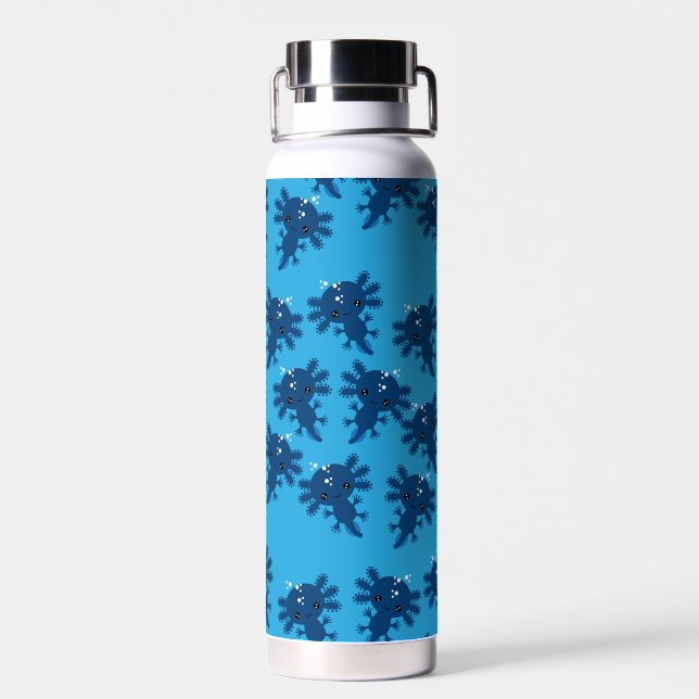 Exotic Axototl Salamander Water Bottle (Back)