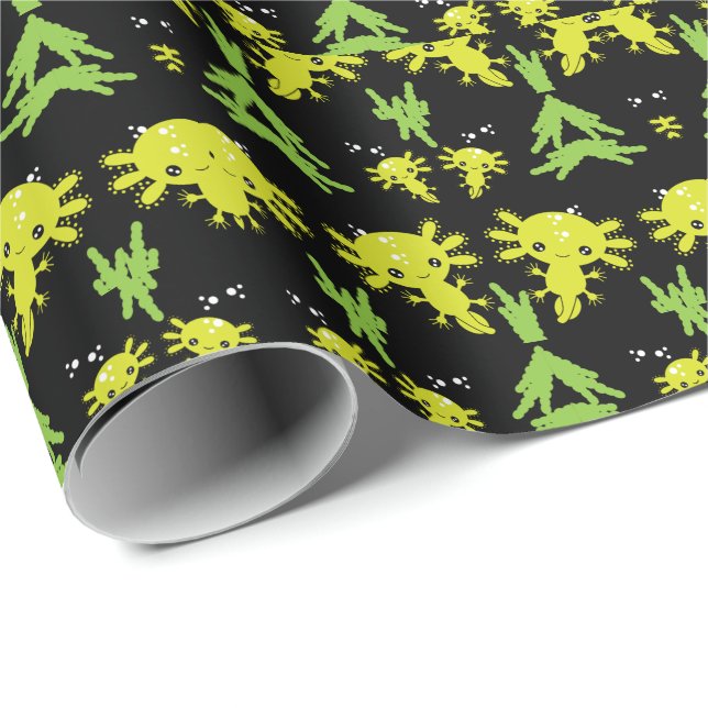 Exotic Axototl Salamander Wrapping Paper (Roll Corner)