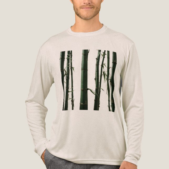 Exotic Bamboo Bella+Canvas Men's Long Sleeve Tri-Blend Shirt (Front)