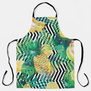 Exotic Bananas Lemons Tropical Seamless Apron