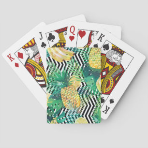 Exotic Bananas Lemons Tropical Seamless Playing Cards