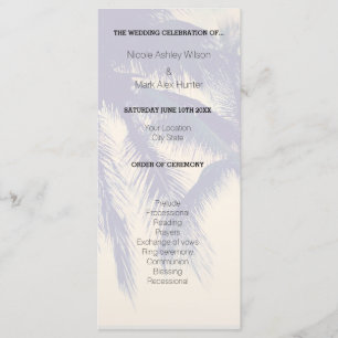 Exotic beach destination wedding ceremony program programme