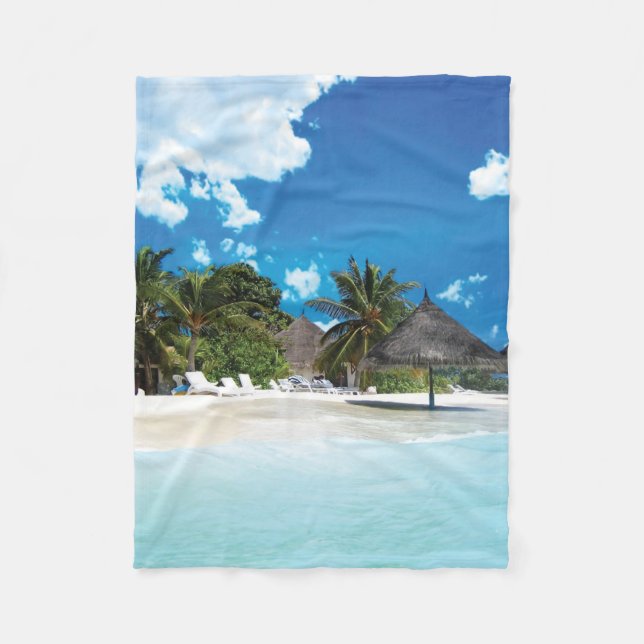 Exotic Beach  Fleece Blanket (Front)