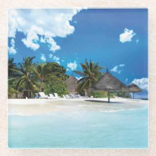Exotic Beach Glass Coaster