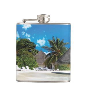Exotic Beach Hip Flask
