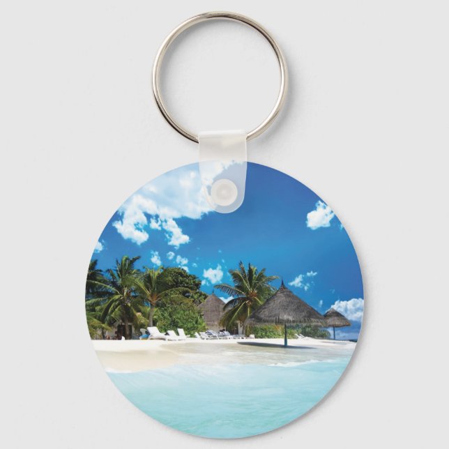 Exotic Beach  Key Ring (Front)