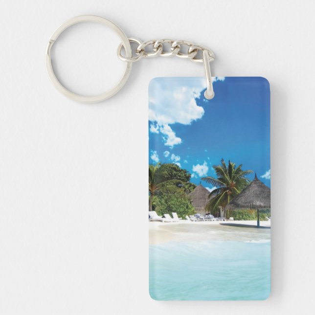 Exotic Beach  Key Ring (Front)