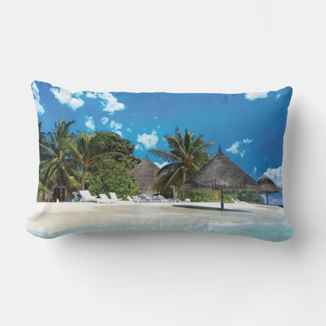 Exotic Beach  Lumbar Cushion (Front)