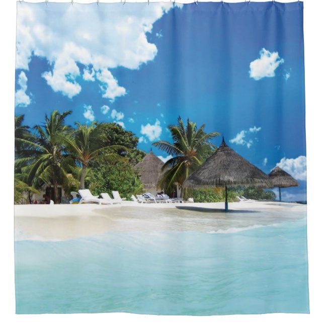 Exotic Beach Shower Curtain (Front)