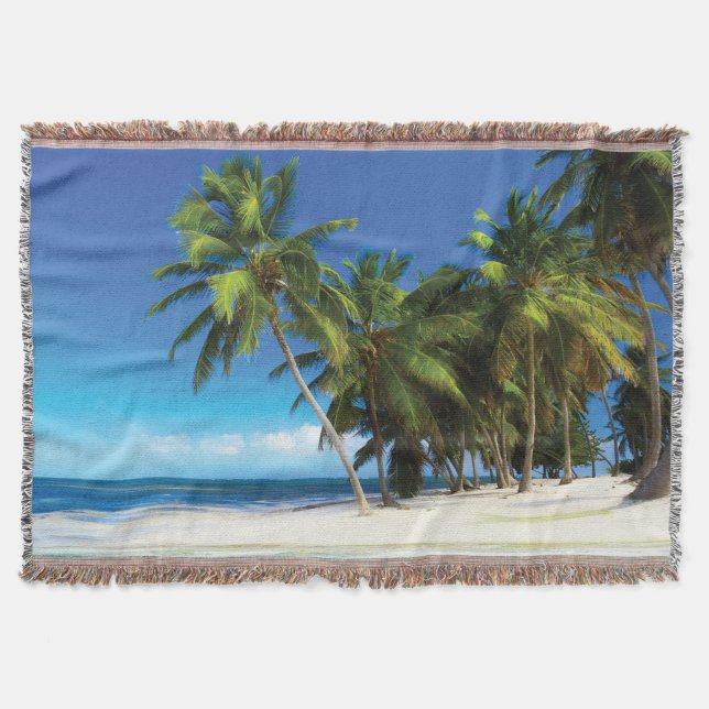 Exotic beach throw pillow (Front)