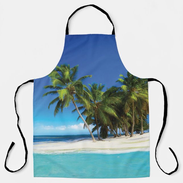 Exotic beach throw pillow apron (Front)