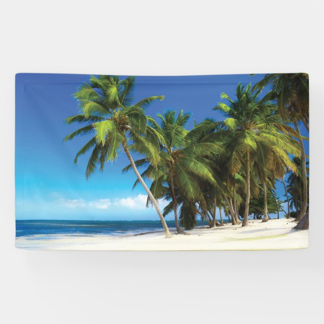 Exotic beach throw pillow banner (Horizontal)