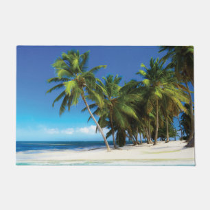 Exotic beach throw pillow doormat