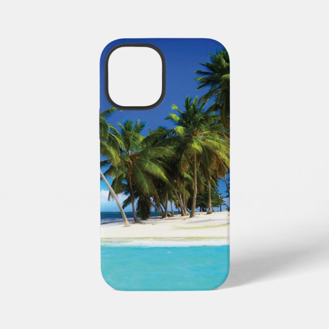 Exotic beach throw pillow iPhone case (Back)