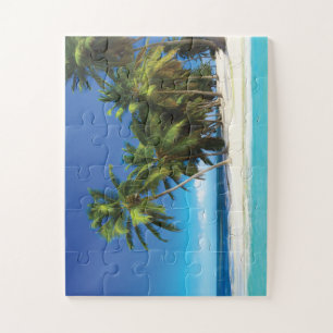 Exotic beach throw pillow jigsaw puzzle