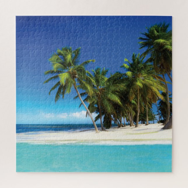 Exotic beach throw pillow jigsaw puzzle (Vertical)