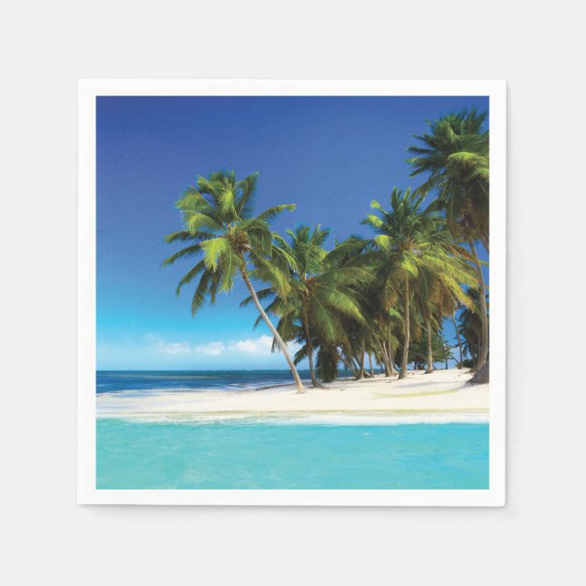 Exotic beach throw pillow napkin (Front)