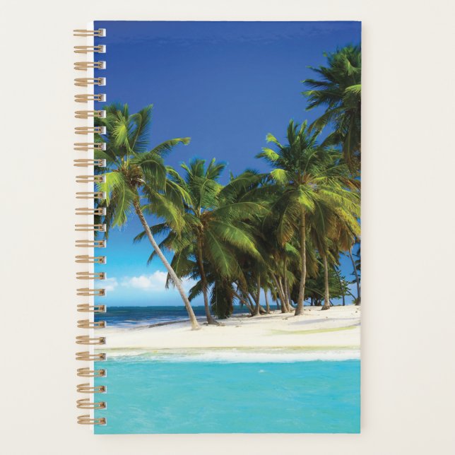 Exotic beach throw pillow planner (Front)