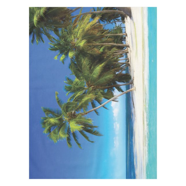 Exotic beach throw pillow tablecloth (Front)