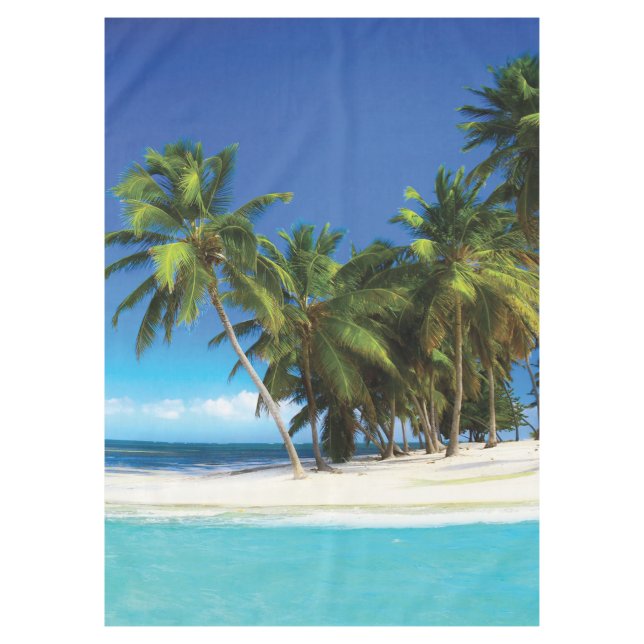 Exotic beach throw pillow tablecloth (Front)