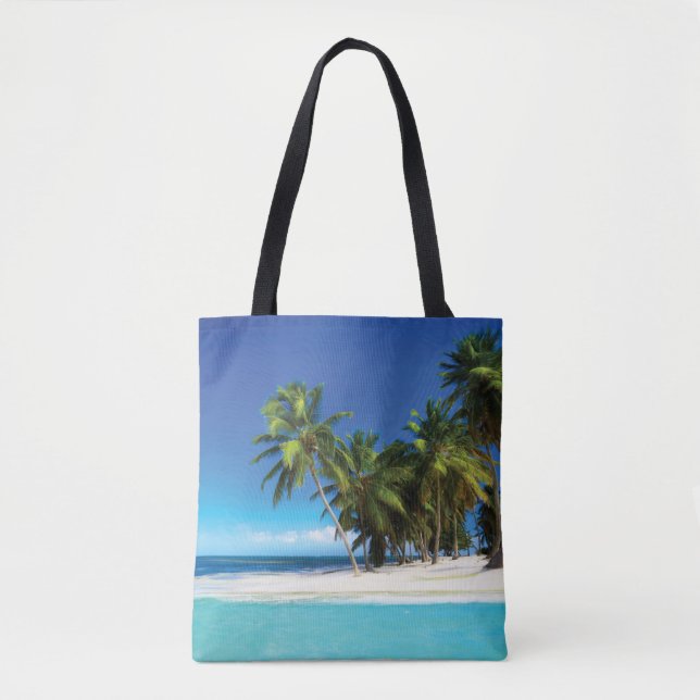 Exotic beach throw pillow tote bag (Front)