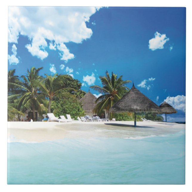 Exotic Beach  Tile (Front)