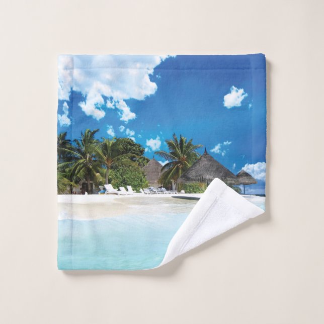 Exotic Beach  Wash Cloth (Wash Cloth)