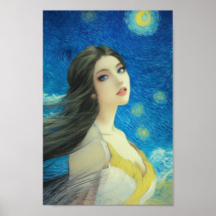 Exotic Beauty Portrait Art - Anime Digital Art Poster