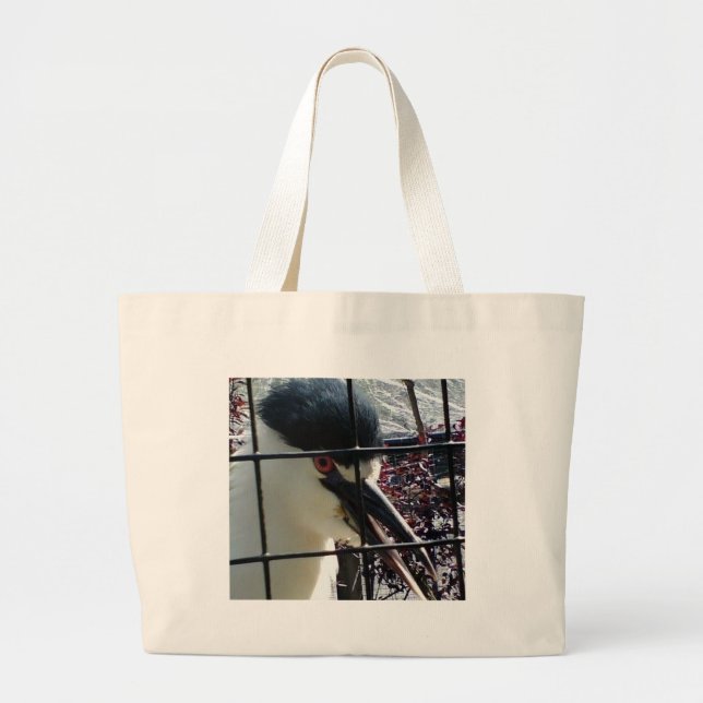 Exotic Bird at the Zoo image Large Tote Bag (Front)