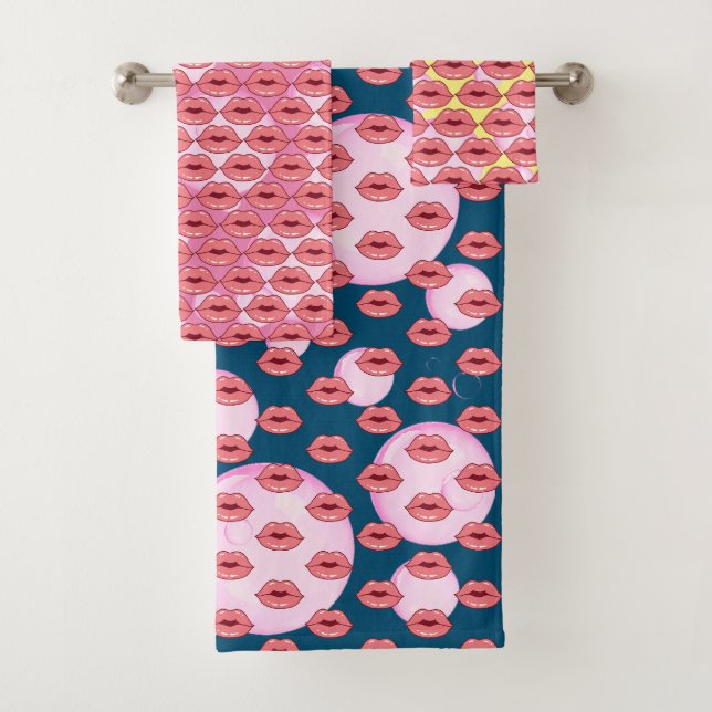 Exotic Bird Design Bath Towel Set (Insitu)