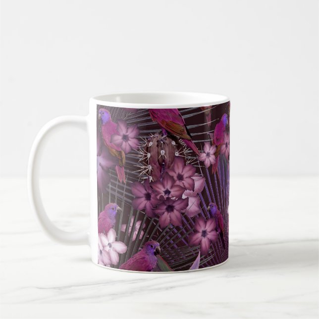 Exotic Bird Paradise 1 #art #tropical Coffee Mug (Left)