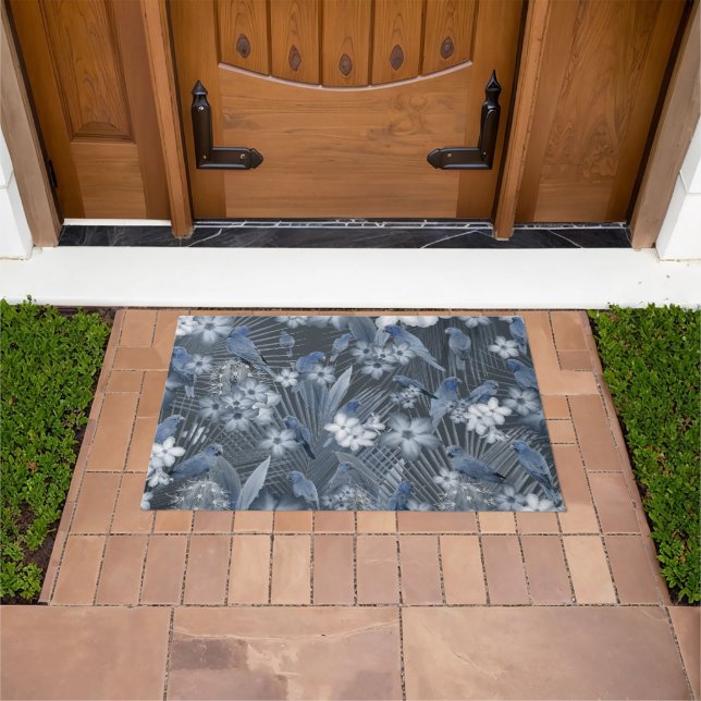 Exotic Bird Paradise 3 #art #tropical Doormat (Outdoor)
