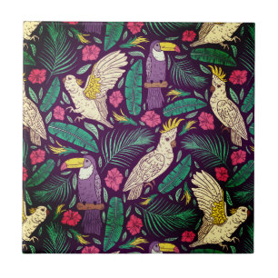 Exotic birds of paradise pattern   tile