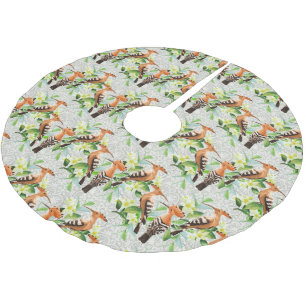 Exotic Birds On Lace Brushed Polyester Tree Skirt